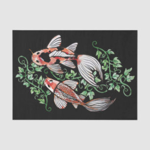 Koi Fish Pond Kois Ivy Japanese Fishpond Seidenpapier