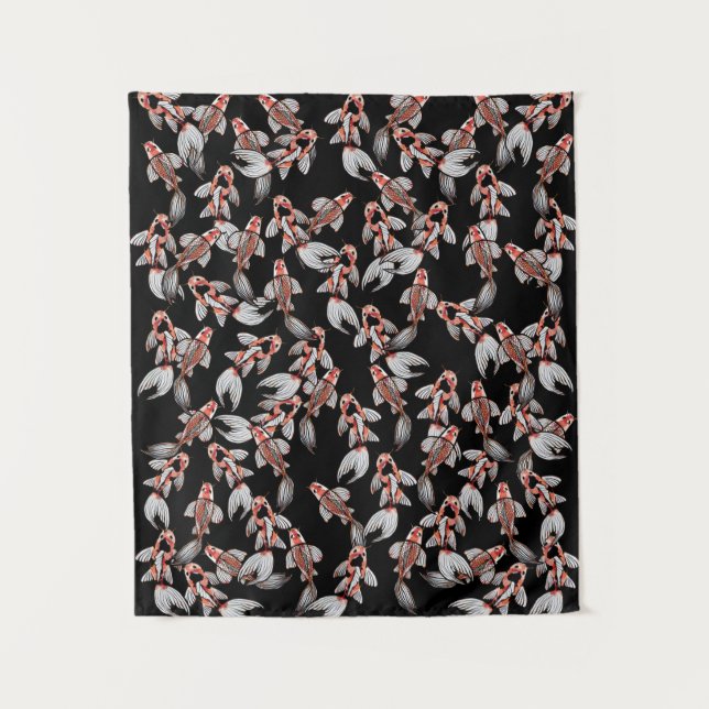 Koi Fish Pond Naturerlebnis auf dem Monte Brè Wandteppich (Vorderseite)