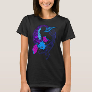 Koi Fish Pond Yin und Yang T-Shirt