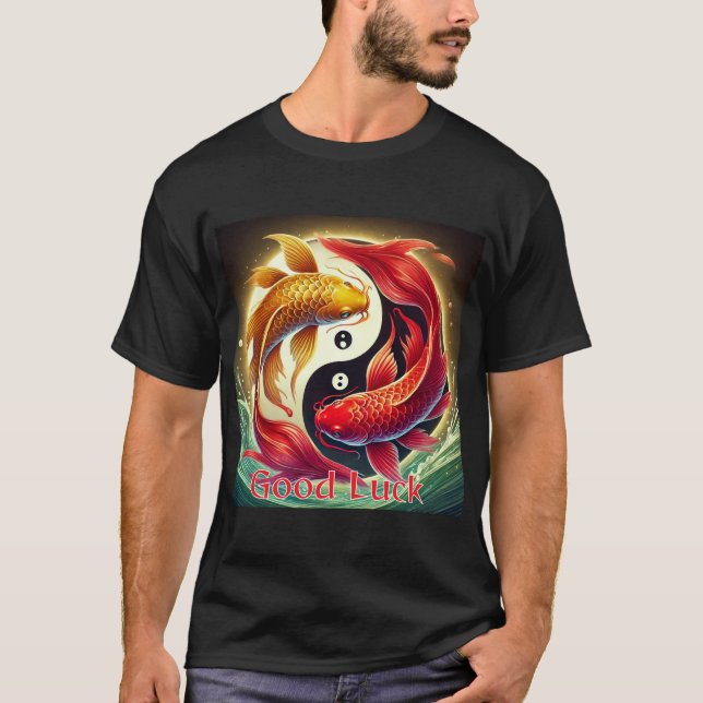 Koi Fish Prosperity Viel Glück T-Shirt (Vorderseite)