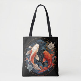 Koi Fish Red White Ying Yang japanischer Wasserflu