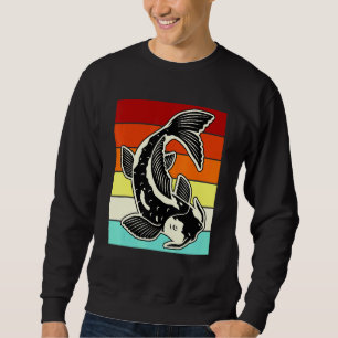 Koi Fish Retro Vintag Japanisch Fischkarpfen Teich Sweatshirt