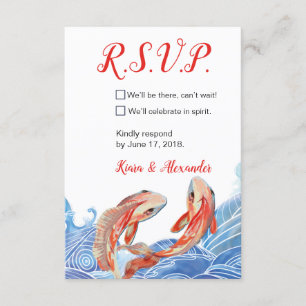 KOI FISH RSVP CARD EINLADUNG