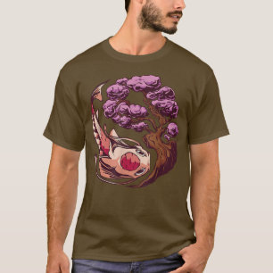 Koi Fish Sakura Japanische Kunst T-Shirt