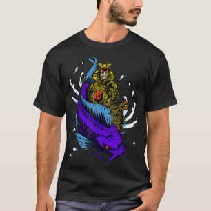 Koi Fish Samurai Japanischer Krieger T-Shirt