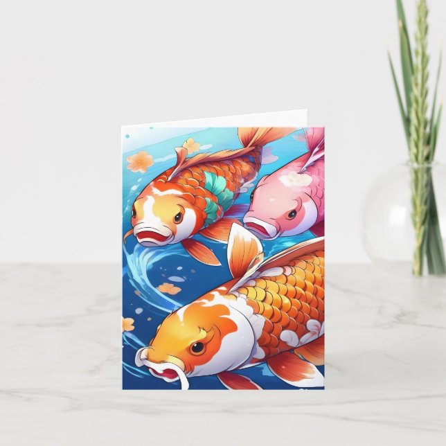 Koi Fish Study R Karte (Vorderseite)