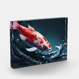 Koi Fish Taiji Japanisch Art Koi Fischteich Fotoblock