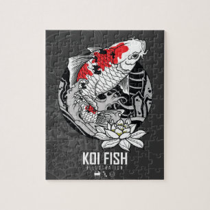 KOI FISH TATTOO PUZZLE