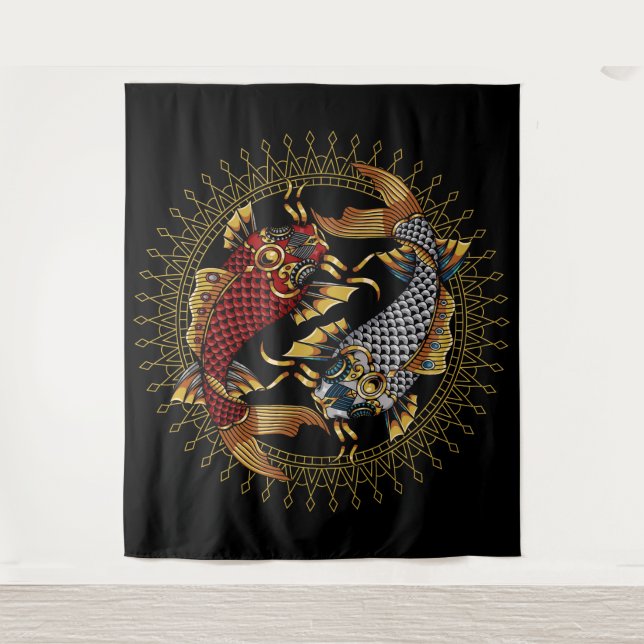 Koi Fish Wandteppich (Vorderseite)