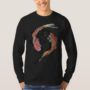 Koi Fish Wasserfarbe Japanisch Art Yang Koi Fisch T-Shirt