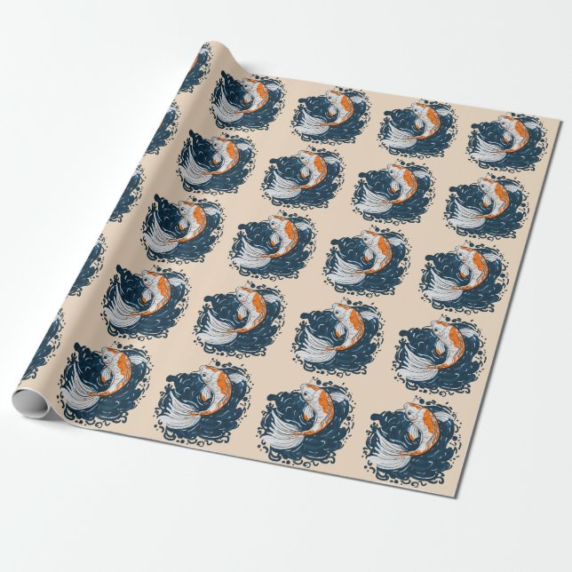 Koi Fish Water Biegemeister Geschenkpapier (Ungerollt)