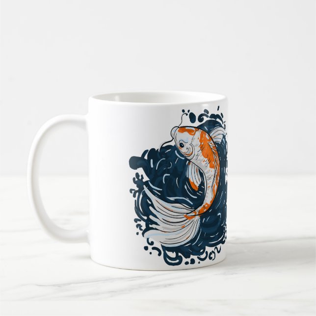 Koi Fish Water Biegemeister Kaffeetasse (Links)