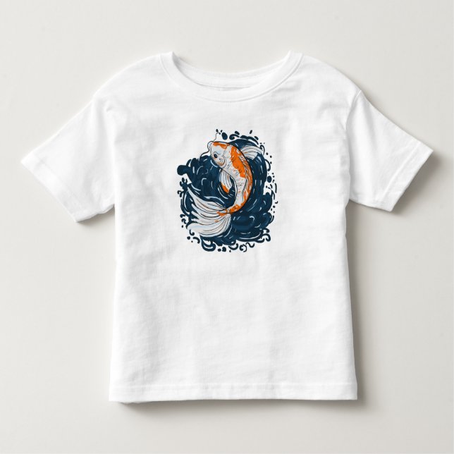 Koi Fish Water Biegemeister Kleinkind T-shirt (Vorderseite)