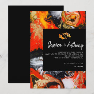 Koi Fish Wedding Einladung