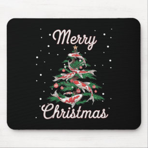 Koi Fish Xmas Tree Koi Carp Weihnachtsbaum Mousepad