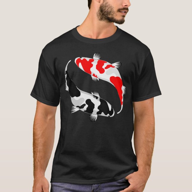 Koi Fish Yin and Yang Art Shirt (Vorderseite)