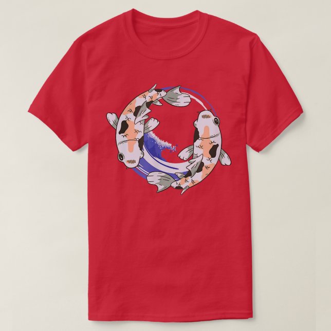 Koi Fish Yin and Yang  T-Shirt (Design vorne)
