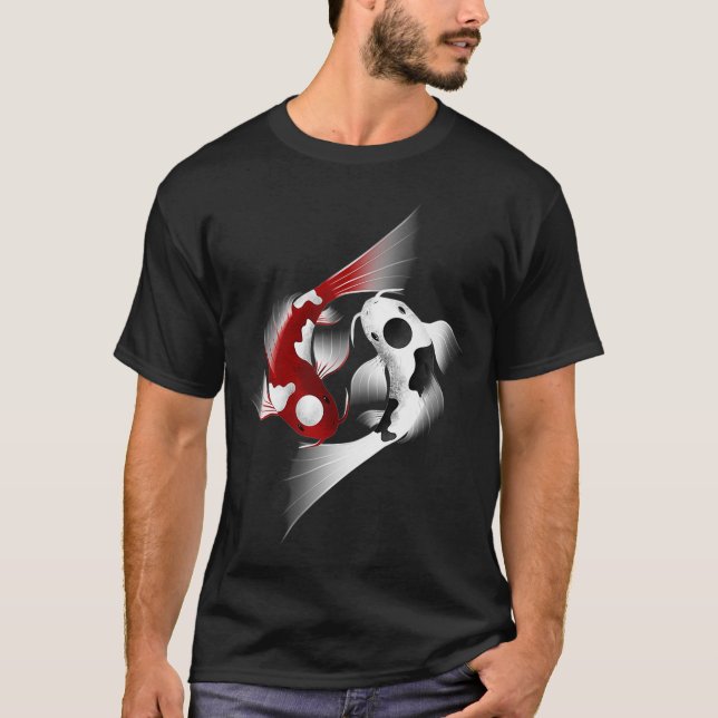 Koi Fish Yin Yang T-Shirt (Vorderseite)