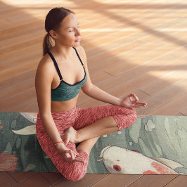 Koi Fish Yin Yang Water Lily Personalisierter Name Yogamatte