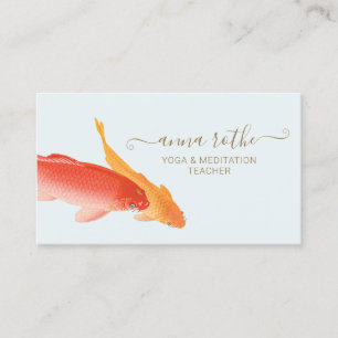 Koi Fish Yoga und Meditation Lehrer Visitenkarte