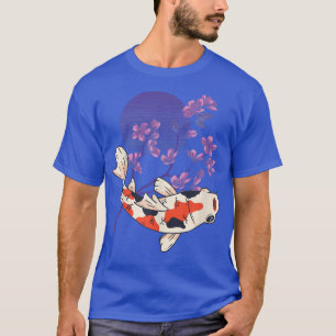 Koi Full Moon Cherry Blossom Nishikigoi Japanisch T-Shirt