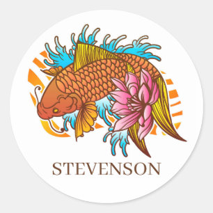 Koi Goldfish Zuhause Sticker Umschlag Aufkleber As
