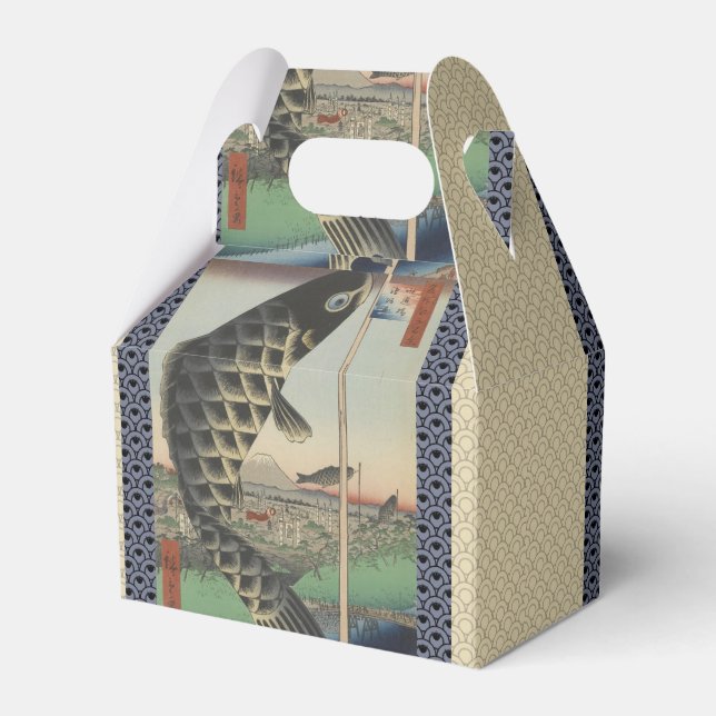 Koi Hiroshige Fish Festival Flag Geschenkschachtel (Vorderseite)