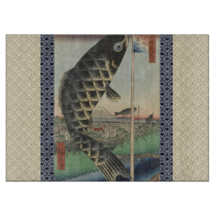 Koi Hiroshige Fish Festival Flag Schneidebrett