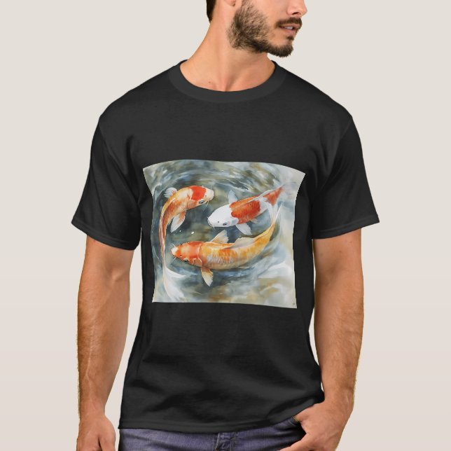 Koi im Teich T-Shirt (Vorderseite)
