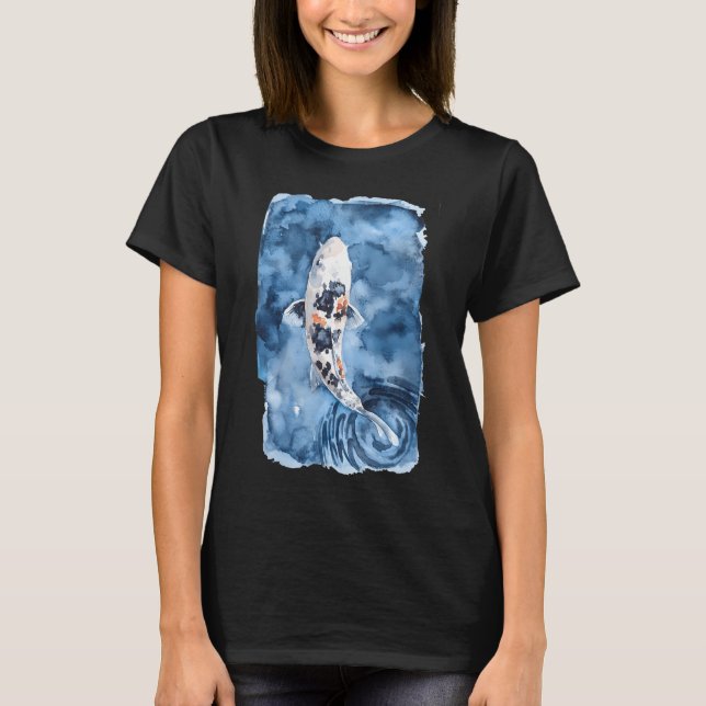 Koi in blau T-Shirt (Vorderseite)