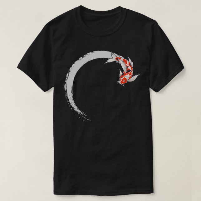 Koi Japanese Enso Circle Carp Fish T-Shirt (Design vorne)