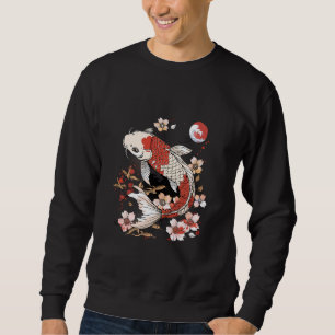Koi Japanischer Teich Lover Sakura Cherry Blossom Sweatshirt