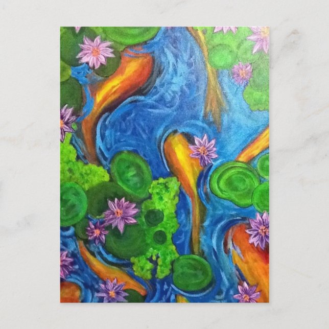 Koi Joy II Postcard Postkarte (Vorderseite)