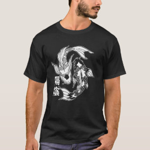 Koi-Karpfen Fisch Japan Kanji Japanisch Retro-Ästh T-Shirt
