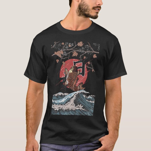 Koi-Karpfen fliegen T-Shirt (Vorderseite)