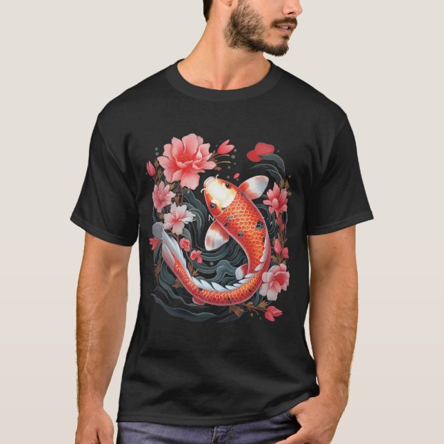 Koi-Karpfen-Kunst T-Shirt (Vorderseite)