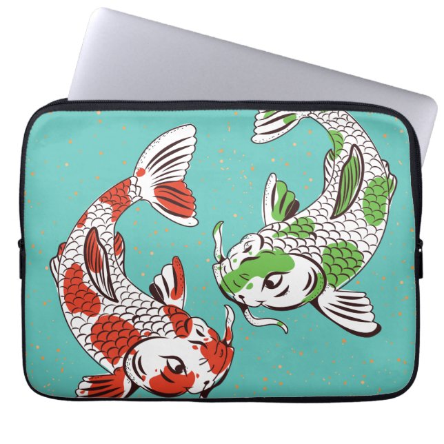 Koi-Karpfen Laptopschutzhülle (Vorderseite)