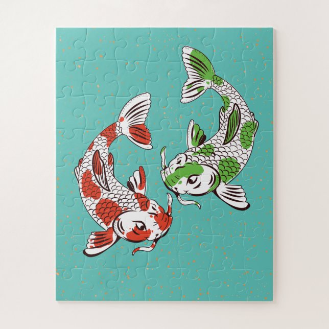 Koi-Karpfen Puzzle (Vertikal)
