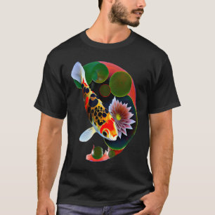 Koi-Karpfenfisch Seerose Blüte japanisch T-Shirt