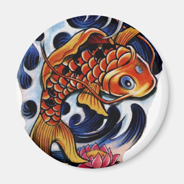 Koi-Karpfenlilie Magnet (Vorne)