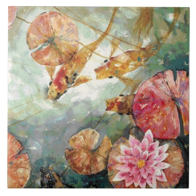 Koi Keramik Küche Tile Fliese (Vorderseite)