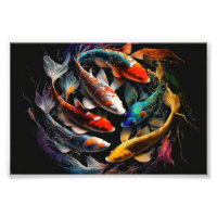 Koi, Koi Fish, Art Print, Poster