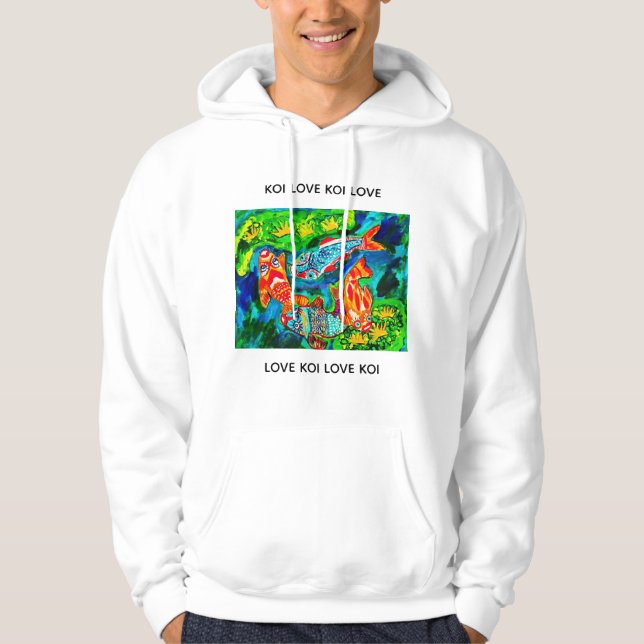 Koi Love Sweatshirt Kapuzenpullover (Vorderseite)