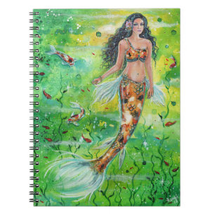 Koi mermaid Lily von Renee Lavoie Notizblock