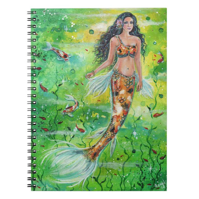 Koi mermaid Lily von Renee Lavoie Notizblock (Vorderseite)
