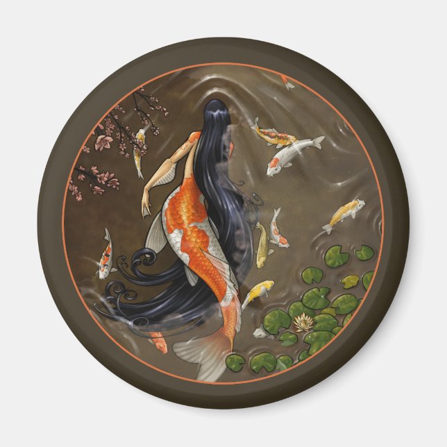 Koi Mermaid Magnet (Vorne)