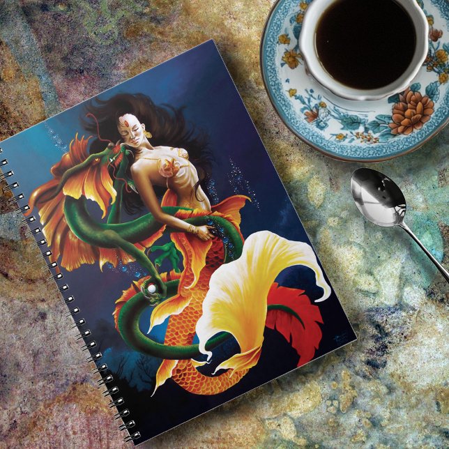 Koi Mermaid und Dragon Notizblock (Von Creator hochgeladen)