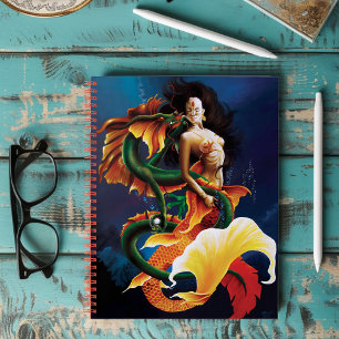 Koi Mermaid und Dragon Notizbuch