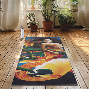 Koi Mermaid und Dragon Yogamatte