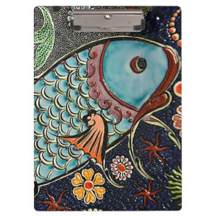 Koi Mosaic Klemmbrett